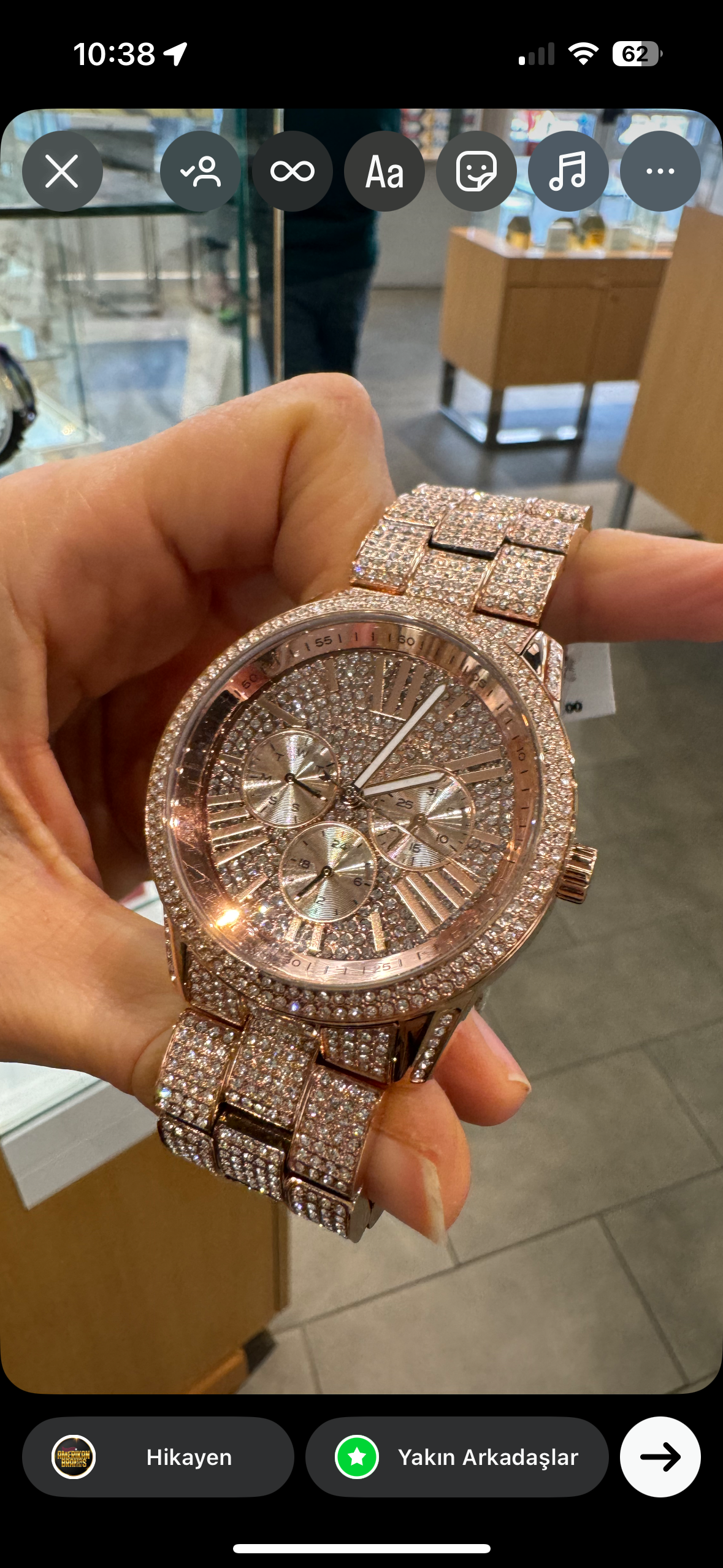 Michael kors  taşlı saat
