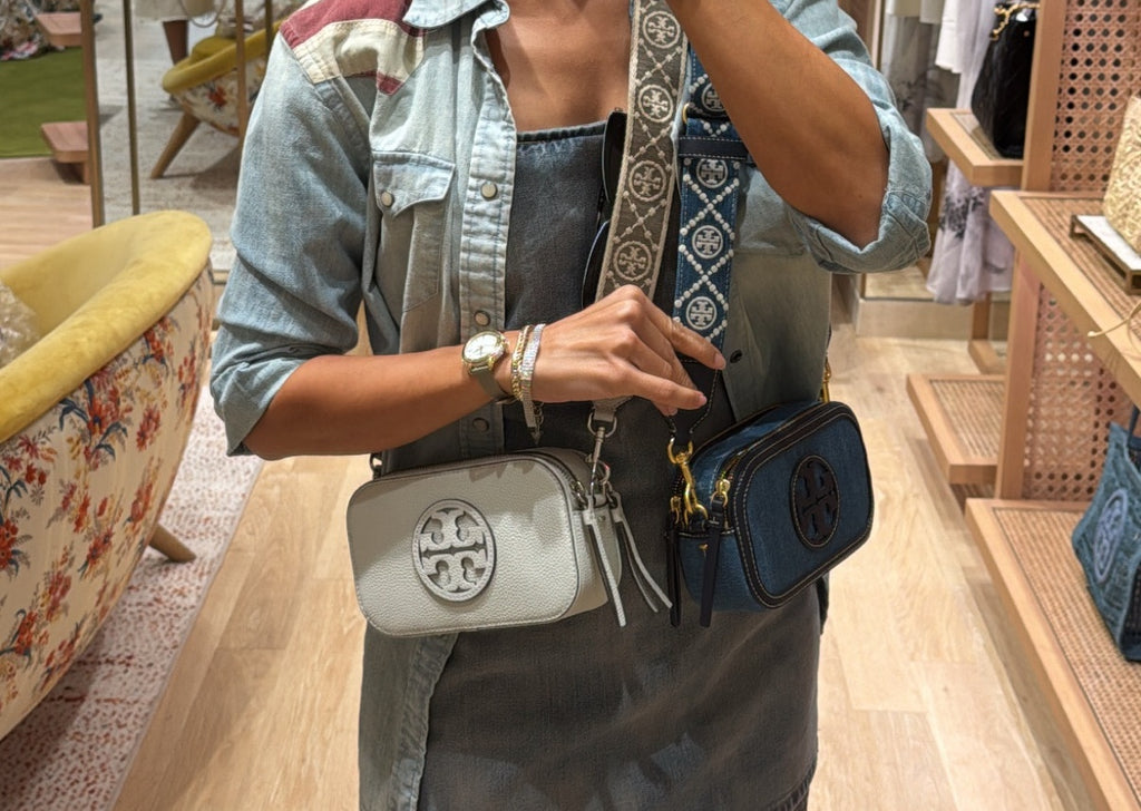 Tory Burch Mini Miller Crossbody Grey