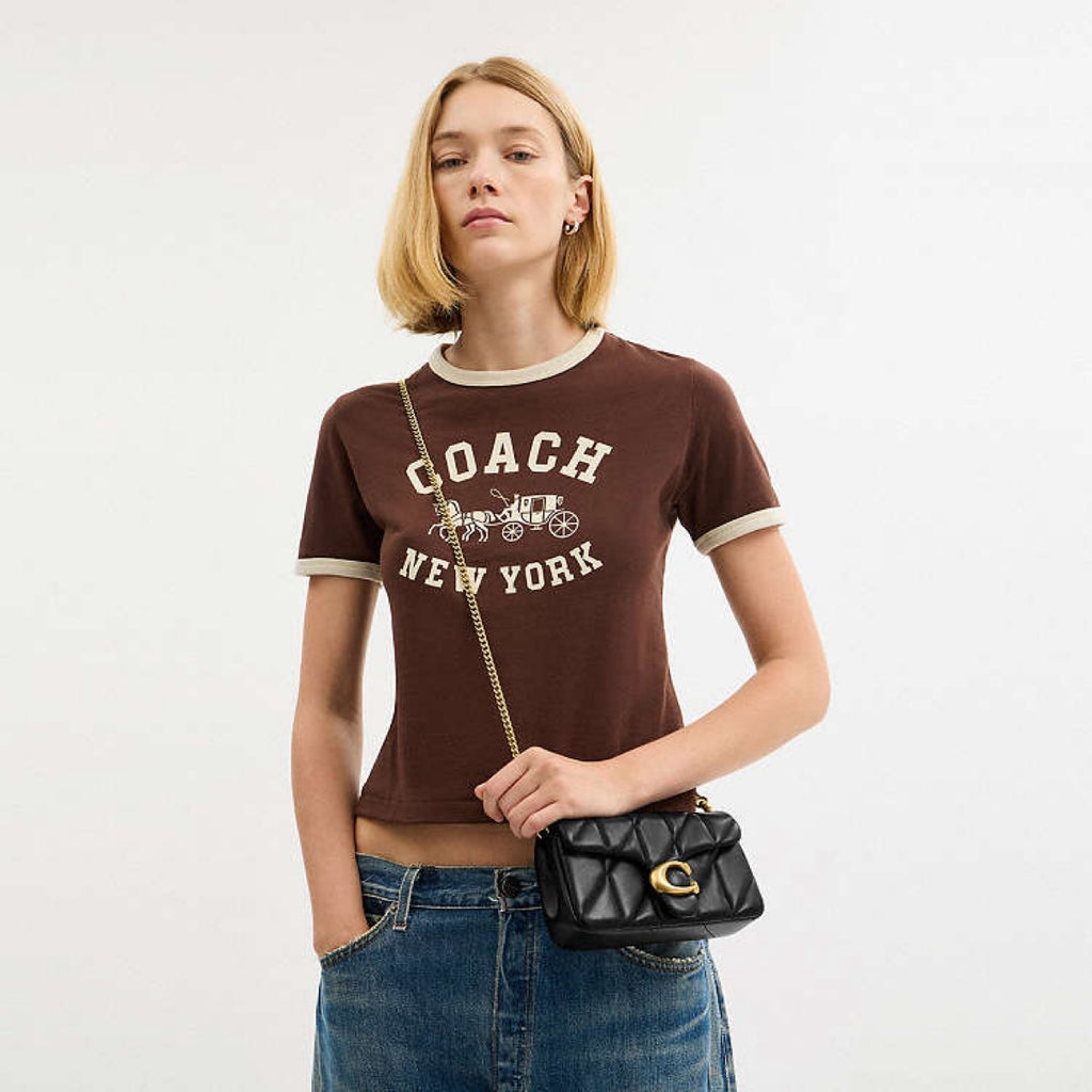 Coach Tabby Kapitone Zincir Crossbody 19 - Siyah